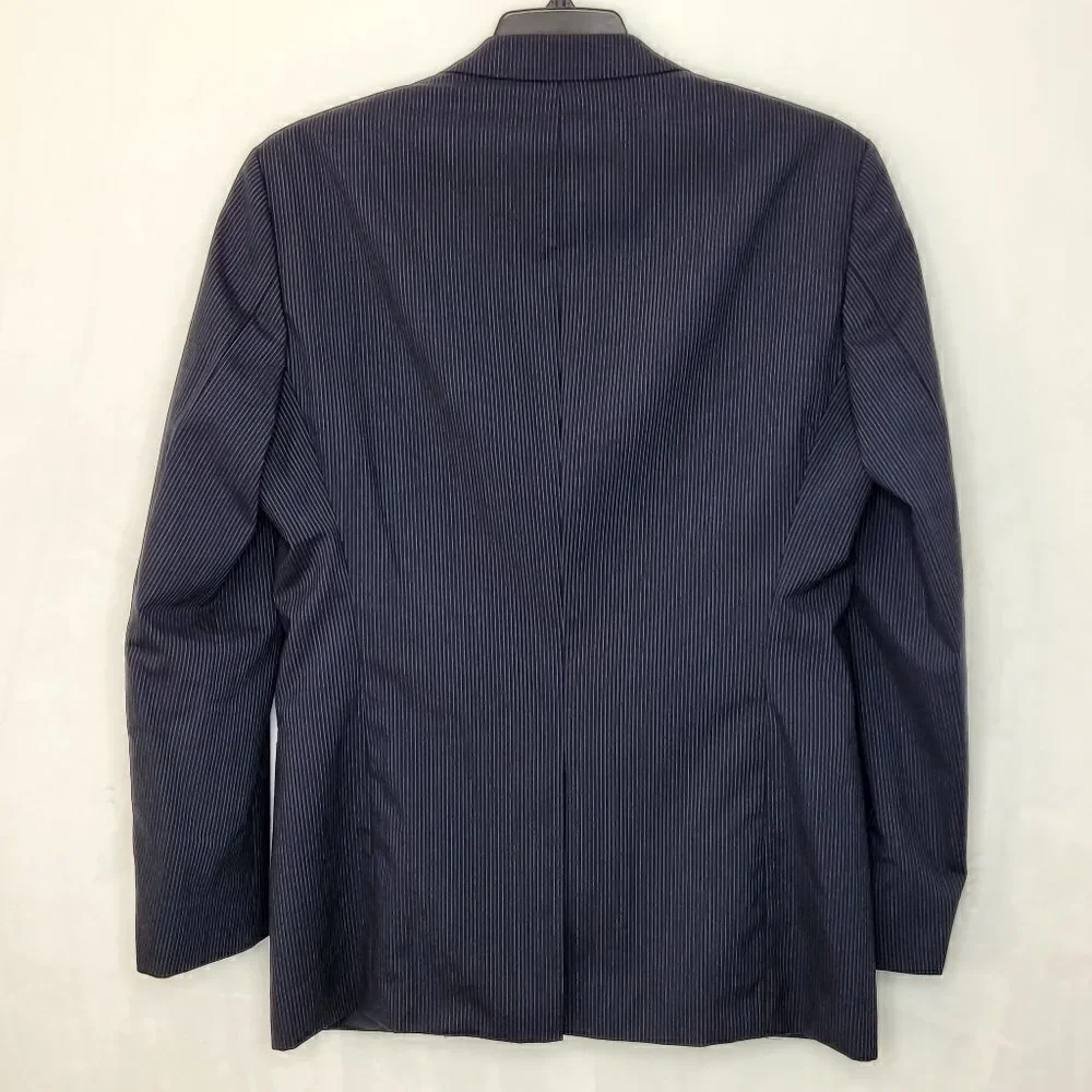 Hugo Boss Super 120 Pinstripe Two Button Virgin Wool Blazer‎ Size 40R
